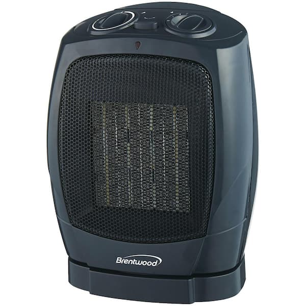 Brentwood Appliances 1,500-Watt Electric Oscillating Ceramic Space Heater and Fan