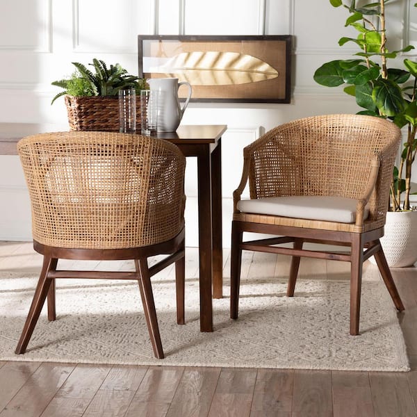 bali pari Lumajang Light Honey Rattan Dining Chair Set of 2 251 2P 13760 HD