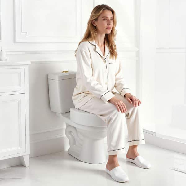 Raised Toilet Seat, 350 lbs. Capacity, 5 in. Lift Height, Commode Elevated Toilet Seat Riser with Enlarged Opening