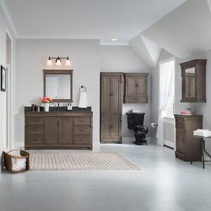 Naples 60 in. W x 21.63 in. D x 34 in. H Bath Vanity Cabinet without Top in Distressed Grey