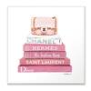 Stupell Pink Book Stack Handbag Framed Wall Art - Texturized Giclee Print On Wood, 12x12" - View #5