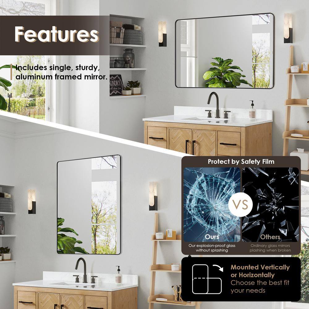 Bellavia 48" Weathered Fir Vanity with Engineered Stone Top and Mirror