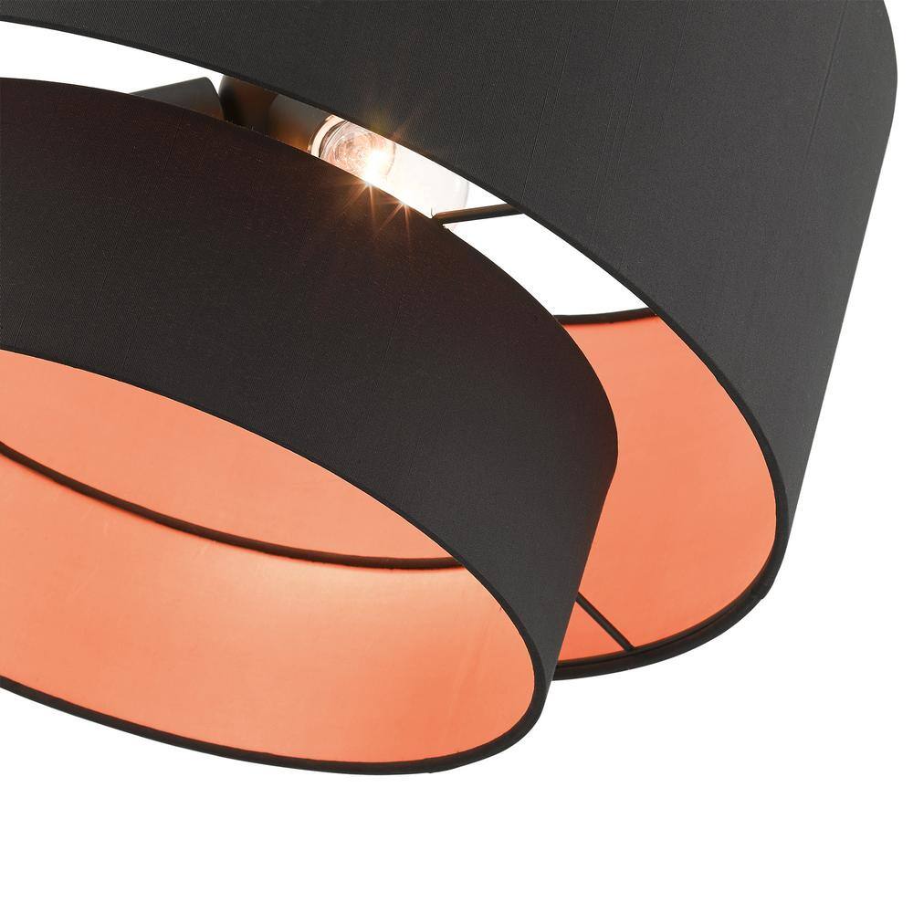 Sentosa Modern Black 3-Light Indoor/Outdoor Drum Pendant