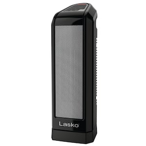 1500-Watt 16 in. Electronic Ceramic Tower Space Heater in Black with Touch Control and Adjustable Thermostat