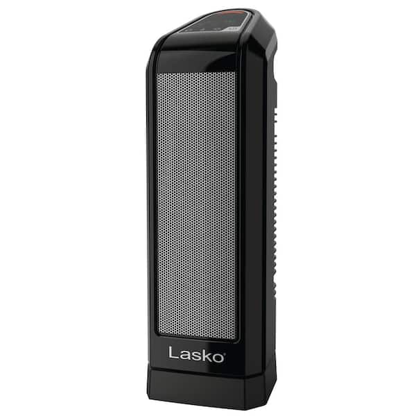 Lasko 1500-Watt 16 in. Electronic Ceramic Tower Space Heater in Black with Touch Control and Adjustable Thermostat