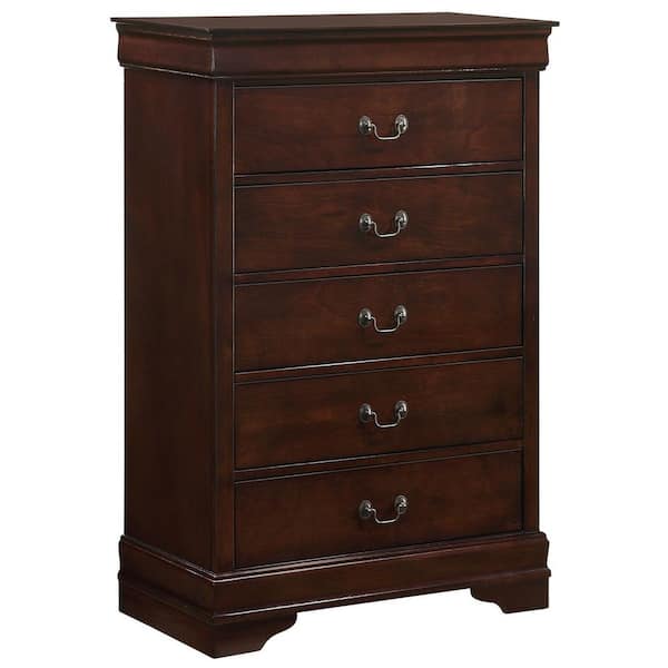 Picket House Furnishings Ellington 5-Drawer Chest in Cherry