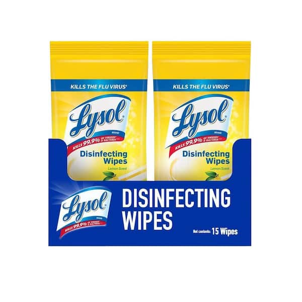 Lysol Travel Size Lemon Lime Blossom Disinfecting Wipes (15-Count)