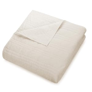 Atmosphere Double Gauze Cotton Ivory King Quilt