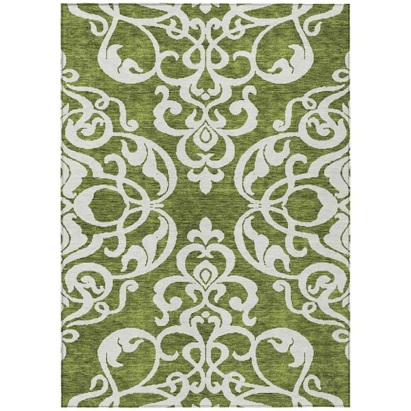Addison Rugs Chantille Machine Washable Indoor/Outdoor Abstract ACN973 Green 2 ft. 6 in. x 3 ft. 10 in. Area Rug