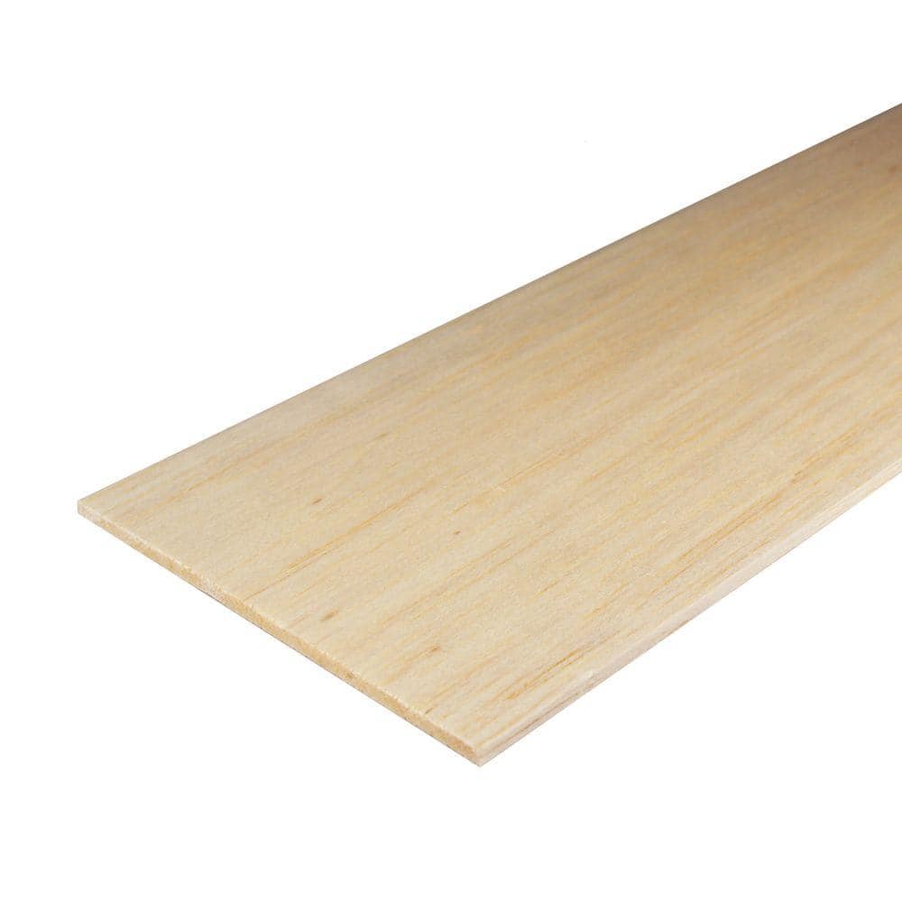 Midwest Products 1/8 in. x 4 in. x 3 ft. Balsa Project Board PW009 ...