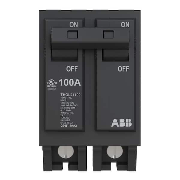 ABB 100 Amp 1 in. Double-Pole Circuit Breaker (THQL21100PA)