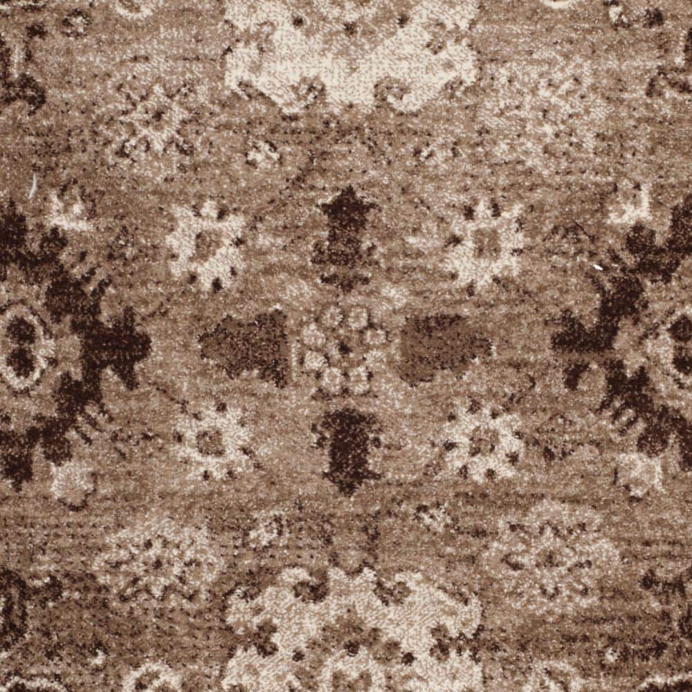 Taupe High Pile Synthetic Safavid Style Area Rug