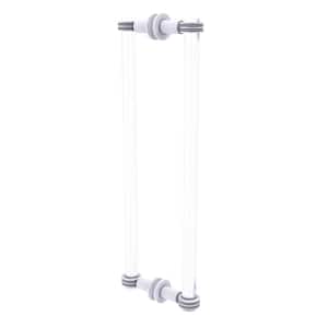 Clearview 18 in. Back to Back Shower Door Pull with Dotted Accents in Matte White