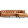 DFS ;leather corner sofa + ottoman, € 1,750