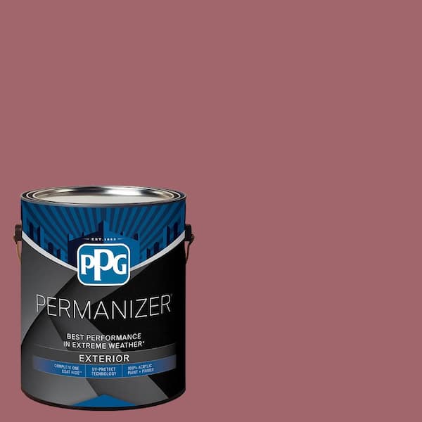 PERMANIZER 1 gal. PPG18-22 Make Mine Mauve Flat Exterior Paint