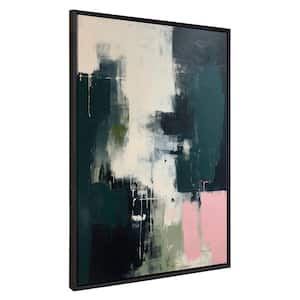 Sylvie Emerald Blush Framed Canvas by Amy Lighthall Set of 1 Abstract Art Print 31.49 in. x 42.00 in.