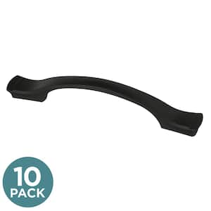 Step Edge 4 in. (102 mm) Classic Matte Black Cabinet Drawer Pulls (10-Pack)