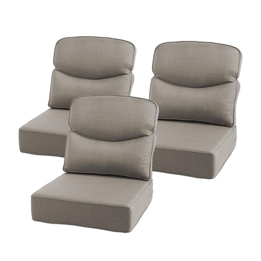 22 in. x 24 in. x 6 in. 6-Piece Olefin Deep Thick Outdoor Lounge Chair Sofa Replacement Seat & Back Cushion Set in Gray price history on PriceWatchPro