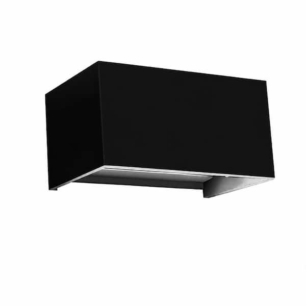 Adjustable Beam 7.9 in. 1-Light Black Aluminum 6000K LED Vanity Light Bar for Indoor Outdoor Walls