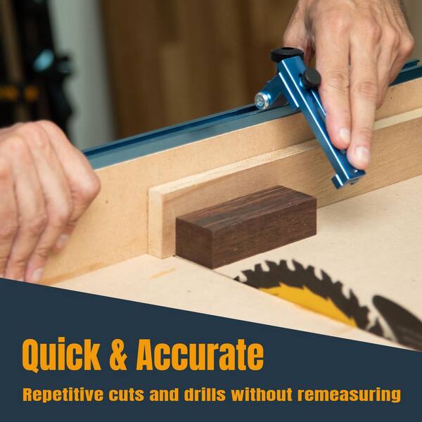 POWERTEC 1 in. to 3-1/2 in. Flip Stop, Patent Pending Curved-Based
