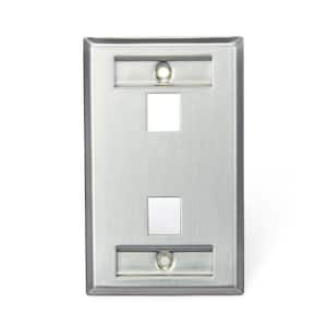 Stainless Look 1-Gang Audio/Video Wall Plate (1-Pack)