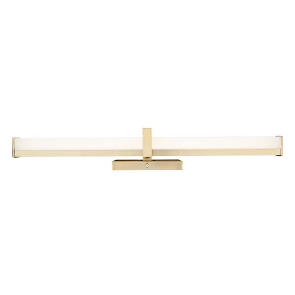 Elon 3.75 in. 1-Light LED Vanity Light in Brushed Champagne Bronze with Opal Glass