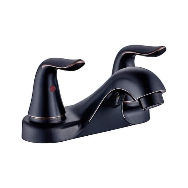 matrix decor 4 in. Centerset Double Handle Bathroom Faucet in Oil Rubbed Bronze
