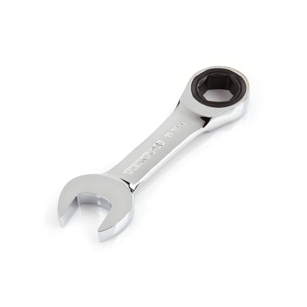 TEKTON 11/16 in. Stubby Ratcheting Combination Wrench