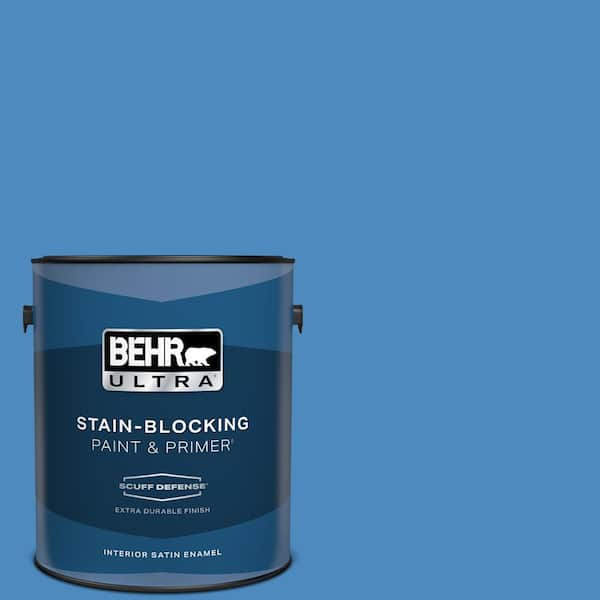 BEHR ULTRA 1 gal. #P520-5 Boat House Extra Durable Satin Enamel Interior Paint & Primer