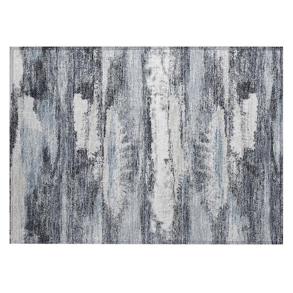 Chantille Machine Washable Indoor/Outdoor Abstract ACN942 Gray 1 ft. 8 in. x 2 ft. 6 in. Area Rug