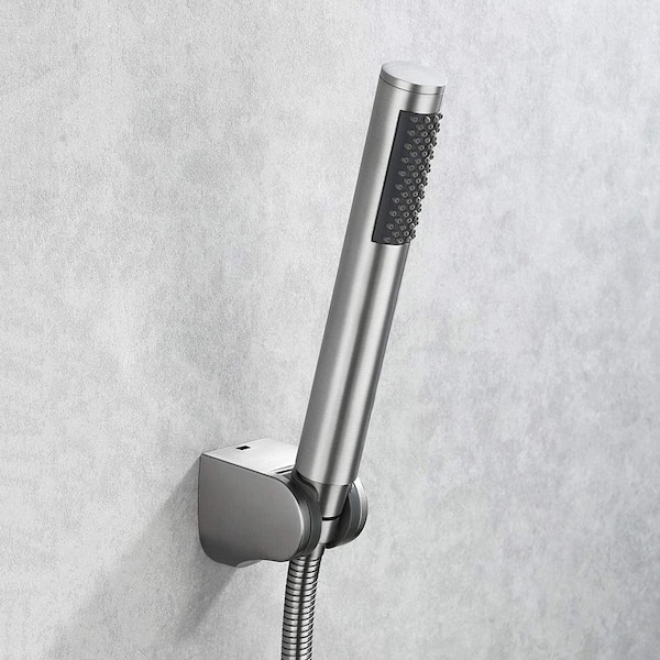 Unbranded Roxy 4-Spray Wall Mount Handheld Shower Head 1.5 GPM in Brushed Steel 16GS-36178