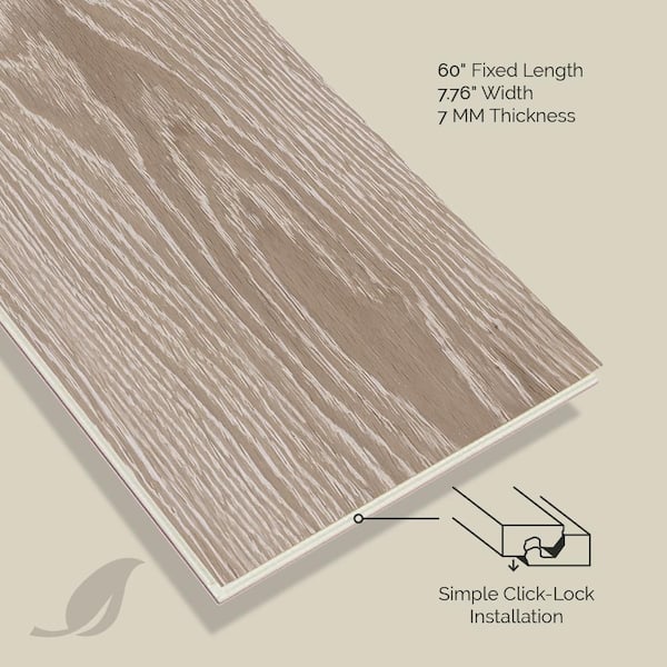 AMERICAN LIVING Hickory Haze 28 MIL x 7.76 in. W x 60 in. L Click