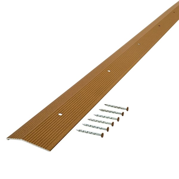 M-D Building Products 2X 36 ANTIQUE BRASS ALUMINUM CARPET TRIM W/SCREW  NAILS 43381 - The Home Depot