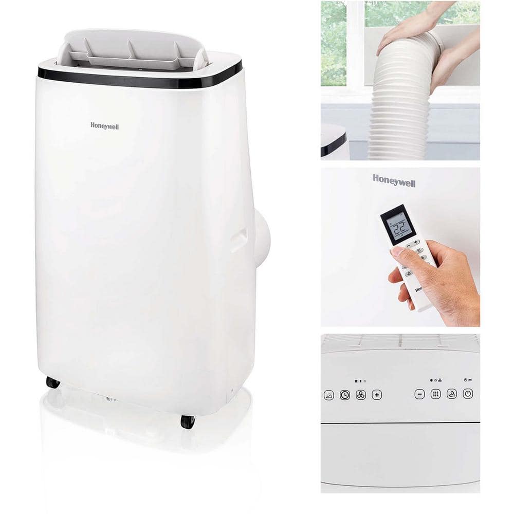 ontploffen knoflook Kenmerkend Honeywell 10,000 BTU Portable Air Conditioner with Dehumidifier in White  and Black HJ0CESWK7 - The Home Depot