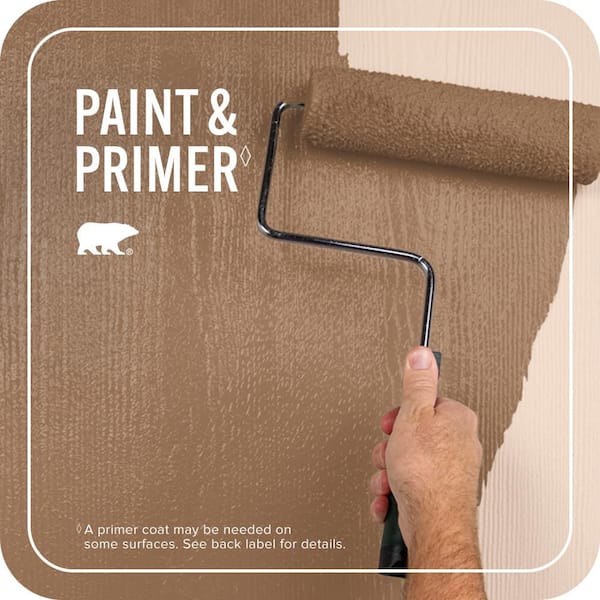 BEHR PREMIUM PLUS 1 gal. #S240-6 Ranch Brown Semi-Gloss Enamel