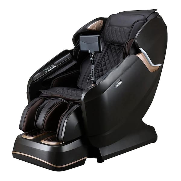 TITAN Pro Vigor Series 4D Massage Chair in Brown with Zero Gravity, Bluetooth Speaker, Heated Roller, Wireless Phone Charger
