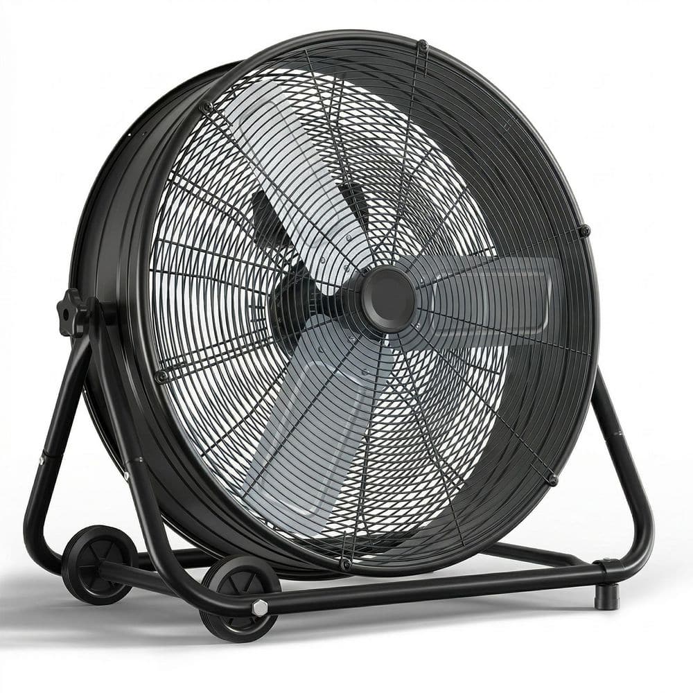 30 in. 3 Fan Speeds Drum Fan in Black with Adjustable Head price history on PriceWatchPro