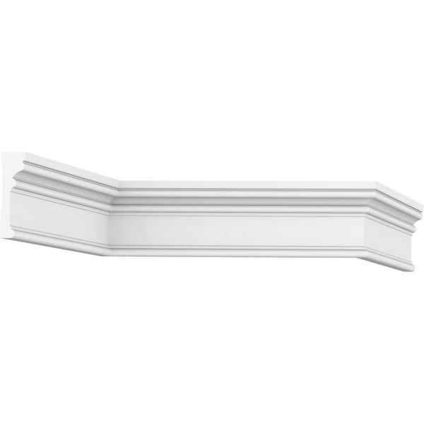 Ekena Millwork 3-1/2 in. x 1 in. x 96 in. RB3 Casing Moulding, PVC (12-Pack)