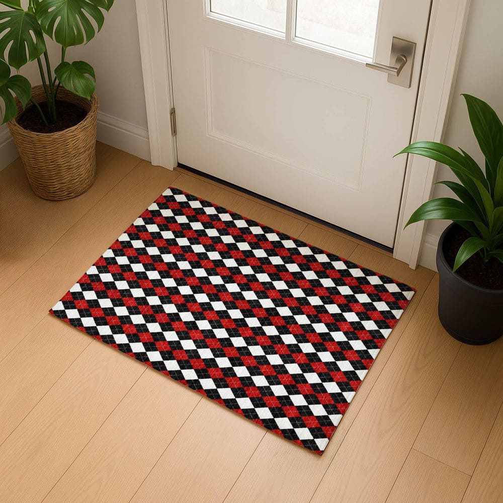 Mayfield Premium Machine Washable Abstract AMF1812 Black 2 ft. x 3 ft. Area Rug price history on PriceWatchPro
