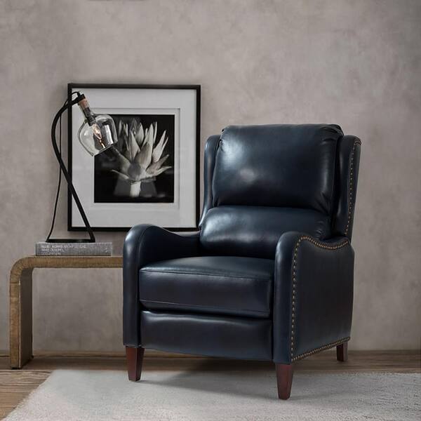 jayden creation hyde genuine leather recliner with wingback