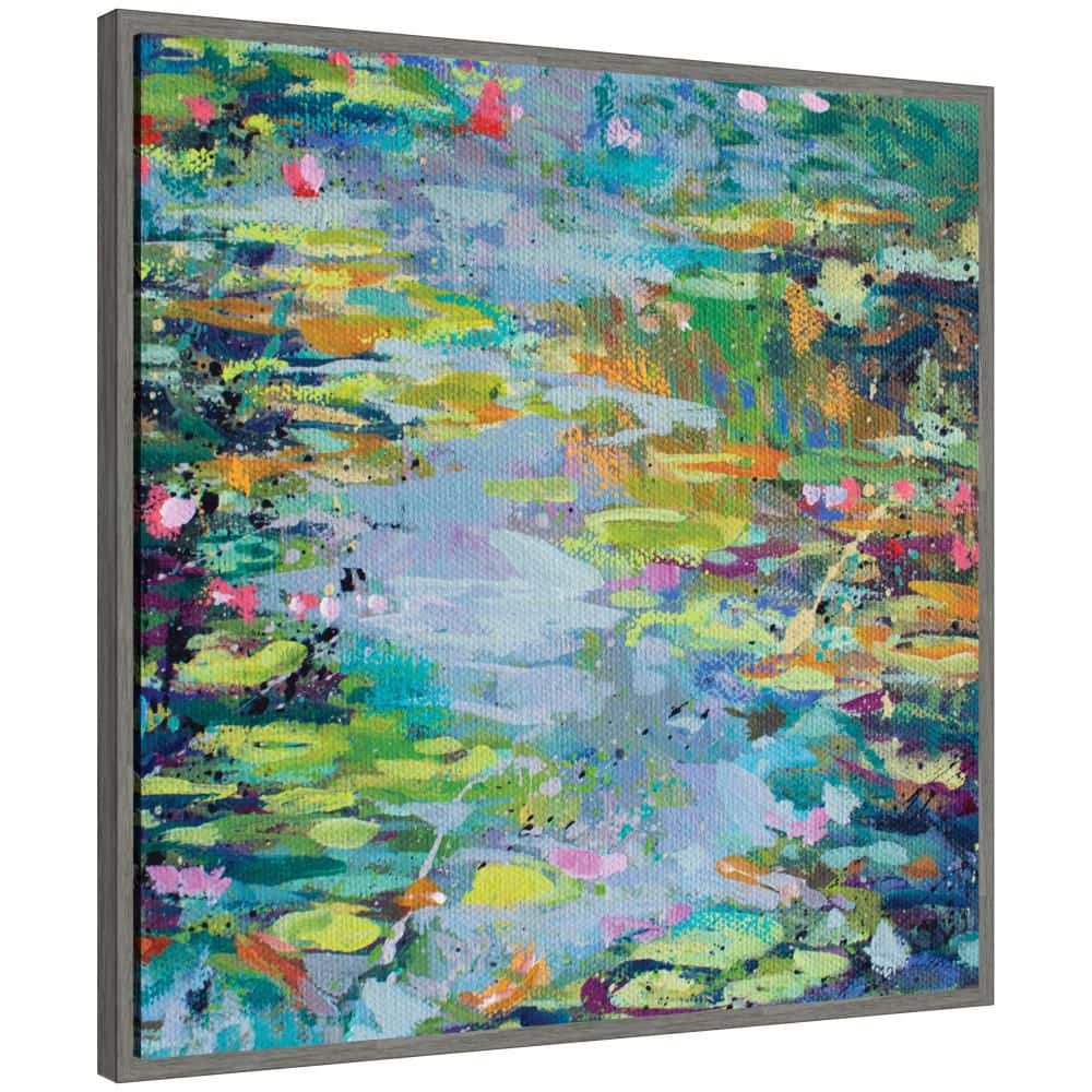 "Sylvie ""Waterlilies at Giverny"" by Rachel Christopoulos Landscape Framed Art Print 30 in. x 30 in." price history on PriceWatchPro