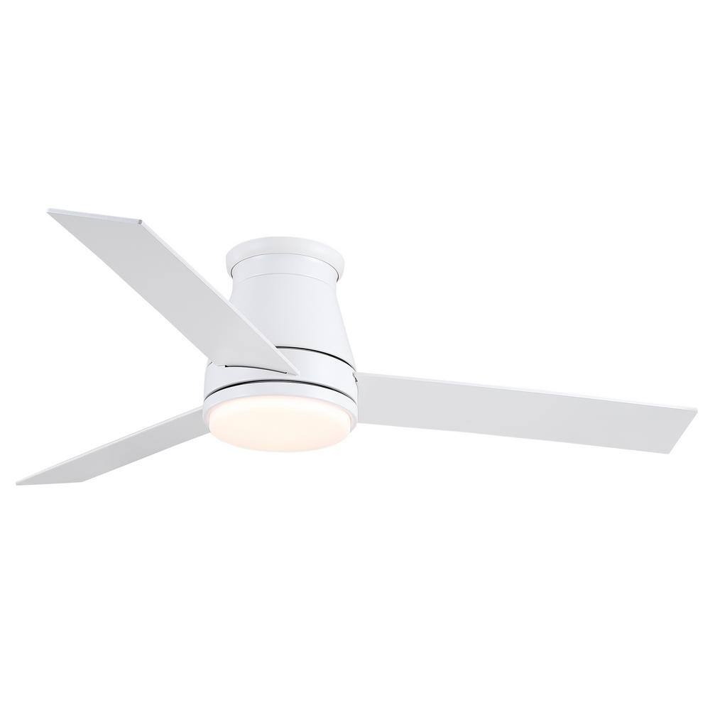 Light Pro 48 in. Indoor White Low Profile Standard Ceiling Fan with Bright Integrated LED and Remote Control price history on PriceWatchPro