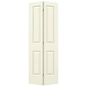 24 in. x 80 in. Cambridge Vanilla Painted Smooth Molded Composite Closet Bi-fold Door