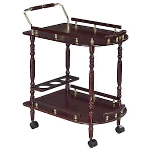 Outdoor Grill Cart 2 Tier Rolling Cart with Table Top, Storage