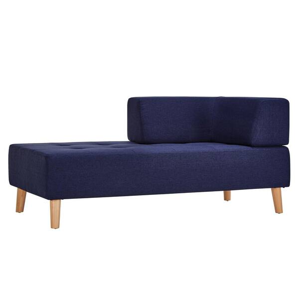 HomeSullivan Koenig Twilight Blue Linen Chaise Lounge