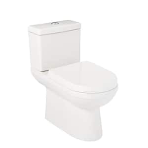 Milazzo 2-Piece 1.28 GPF Single Flush Elongated Toilet in White