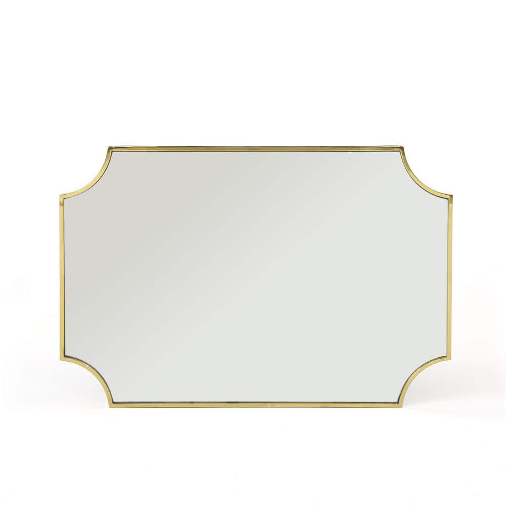 36 in. W x 23.8 in. H Rectangle Metal Framed Gold Mirror for Living Room