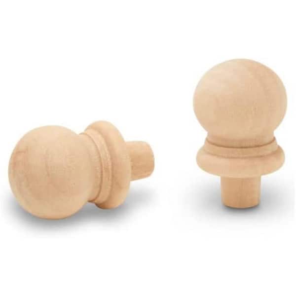 Woodpeckers Crafts 7/8 in. Small Wood Finials with Tenon, (Pack of 25)