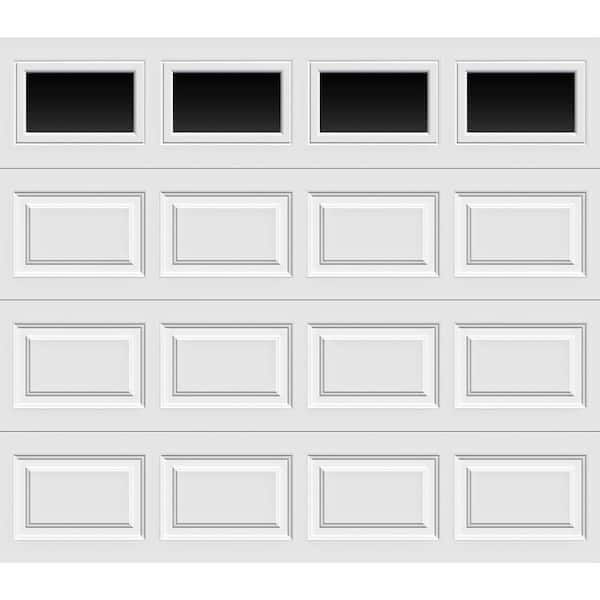 Clopay Classic Steel Short Panel 9 ft x 7 ft Insulated 6.5 R-Value  White Garage Door with Windows