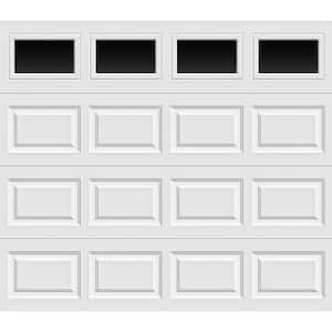 Classic Collection 8 ft. x 7 ft. 18.4 R-Value Intellicore Insulated White Garage Door with Plain Windows